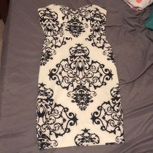 ***Black and white dress